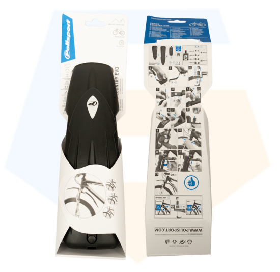 Polisport Spatbord Voor - Cross Country Evo - Zwart