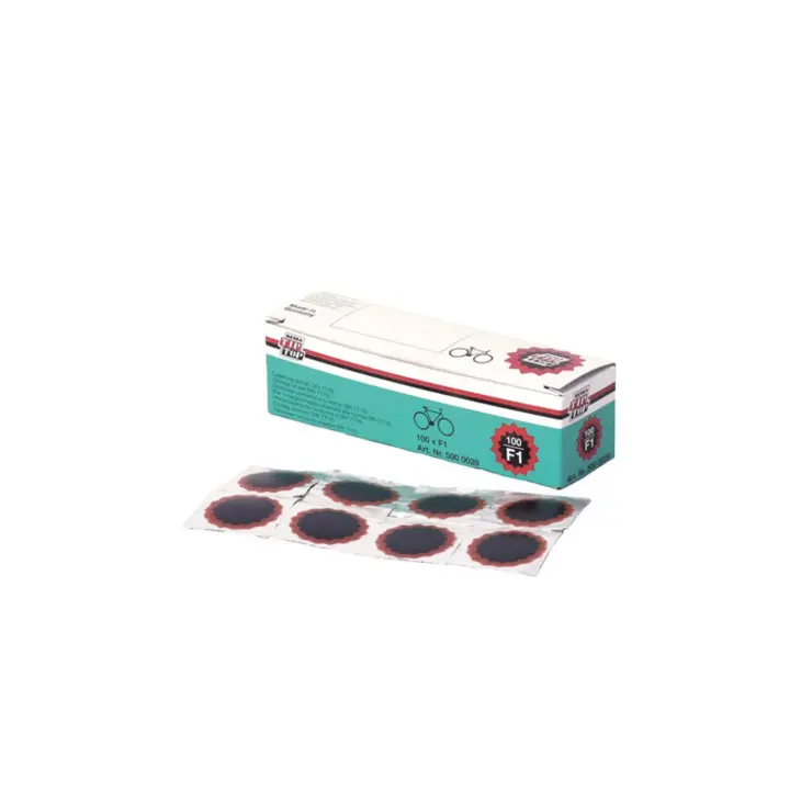 Rema Tip Top Pleister - 100xF1 25mm - Zwart/Rood