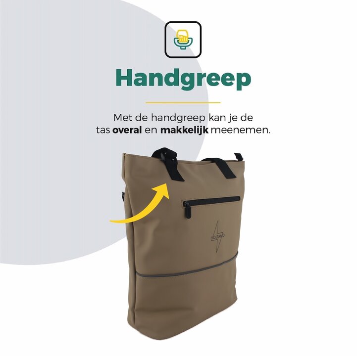 Voltano E-bike City Shopper - Khaki - 22 Liter