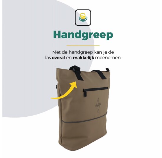 Voltano E-bike City Shopper - Khaki - 22 Liter