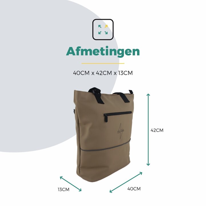 Voltano E-bike City Shopper - Khaki - 22 Liter