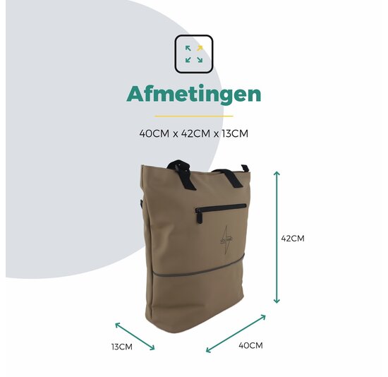 Voltano E-bike City Shopper - Khaki - 22 Liter
