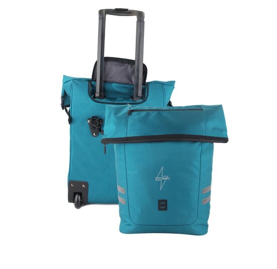 Voltano Fietstrolley Tas Turquoise Blauw - Fietstas en Trolley in 1
