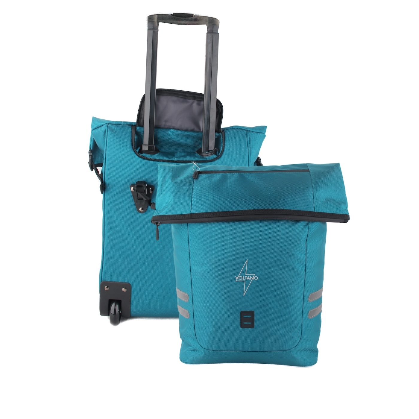 Voltano Fietstrolley Tas Turquoise Blauw - Fietstas en Trolley in 1