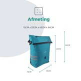 Voltano Fietstrolley Tas Turquoise Blauw - Fietstas en Trolley in 1