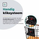 Voltano Stalen Fietsmand 23 Liter - Zwart / Bruin Hout - Incl. Bevestiging en Handvat