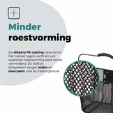 Voltano Stalen Fietsmand 23 Liter - Zwart Met Handvat - Incl. Bevestiging