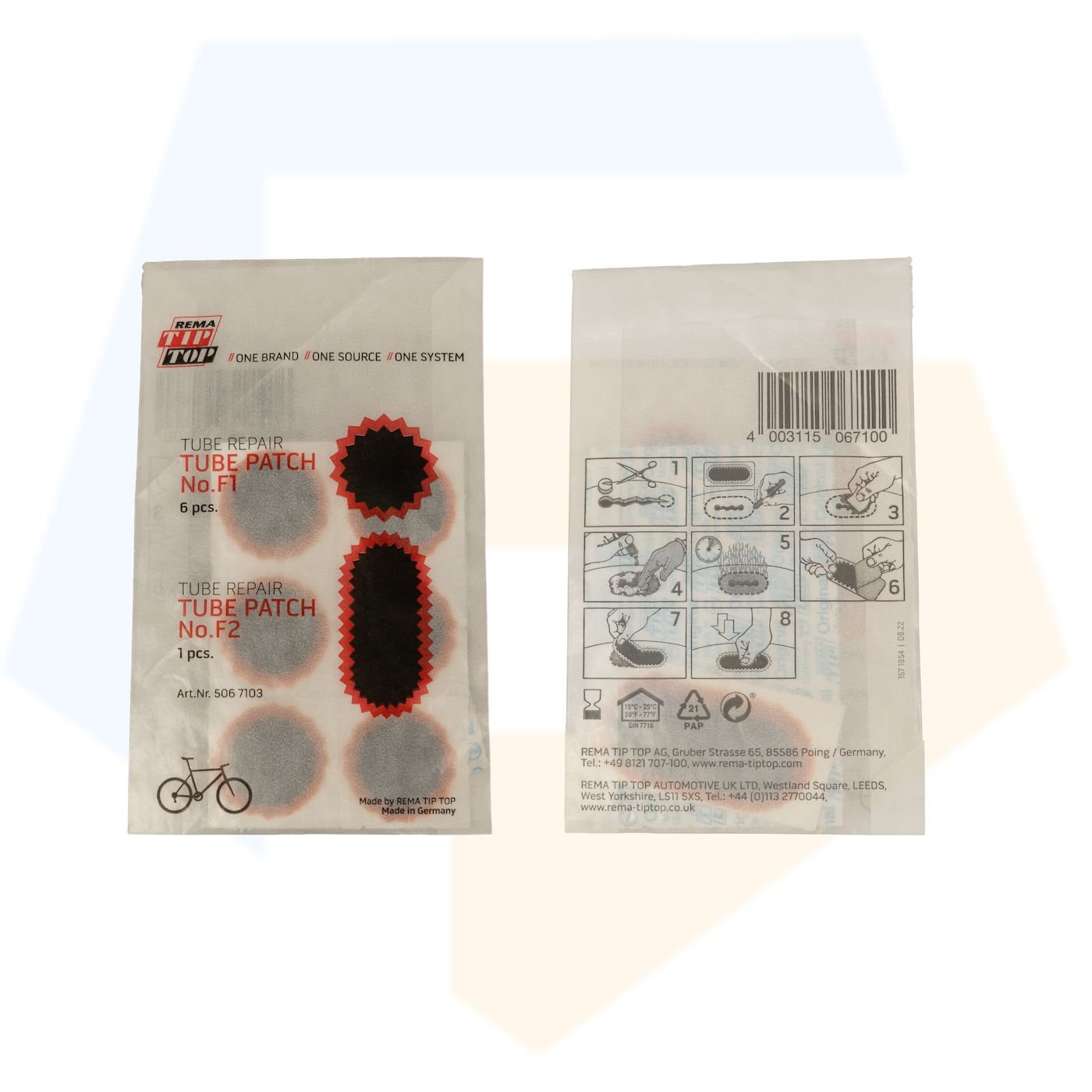 Rema Pleister Strip - 6xF1 1XF2 - Zwart/Rood