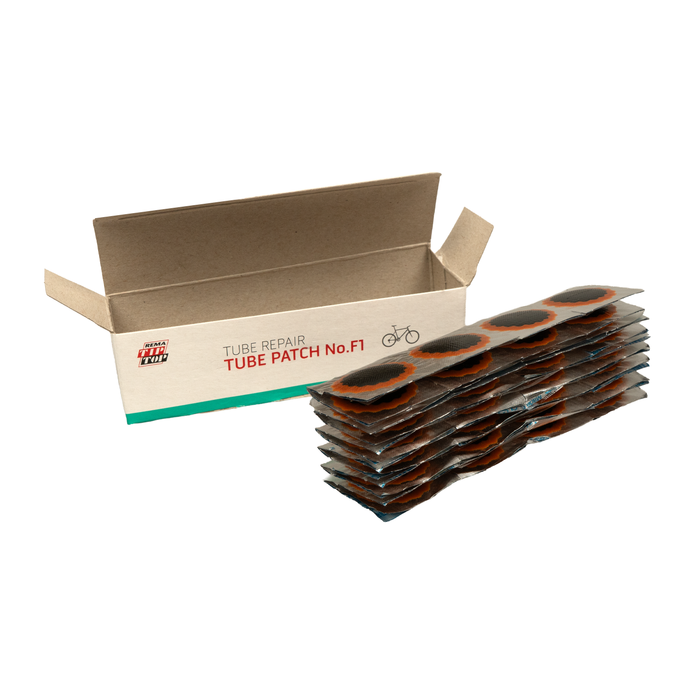 Rema Tip Top Pleister - 100xF1 25mm - Zwart/Rood
