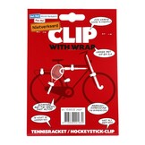NietVerkeerd Klem Voor Hockey/Racketclip - Incl. Kabelbinders - Zwart