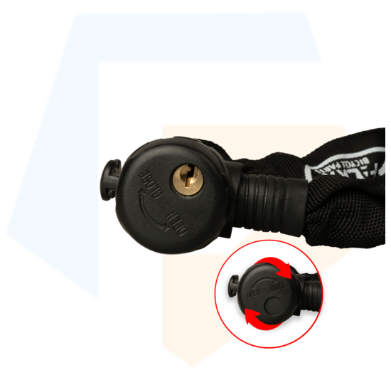 Falkx Kettingslot 120 cm - Zwart