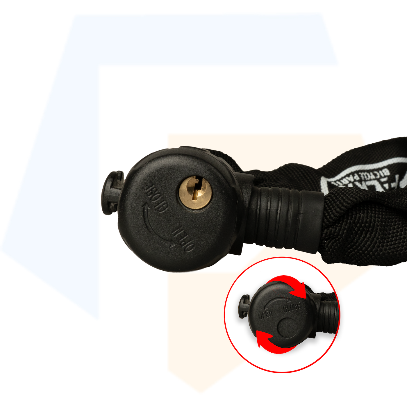 Falkx Kettingslot 120 cm - Zwart