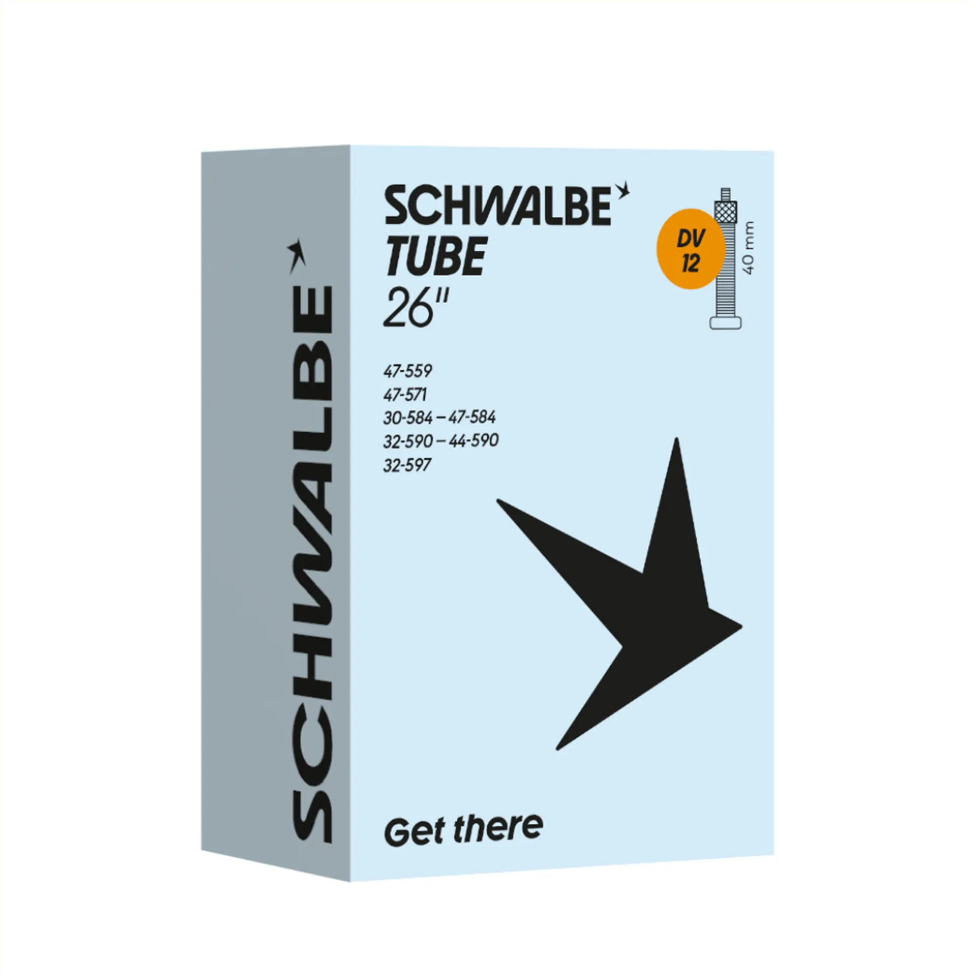 Schwalbe Binnenband DV12 - 26 x 1 3/8–1.75 - ETRTO 32/47-559 - Hollands Ventiel 40mm