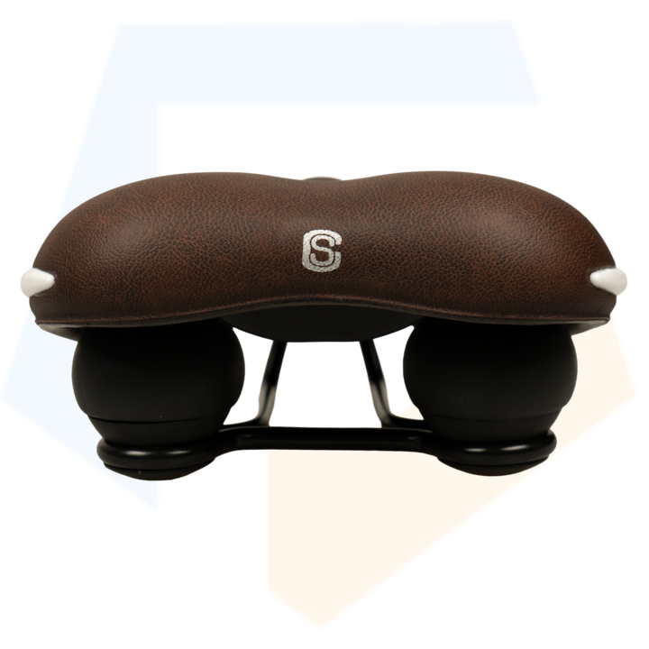 Selle Comfort Ride Fietszadel - Met Witte Bumpers - Bruin