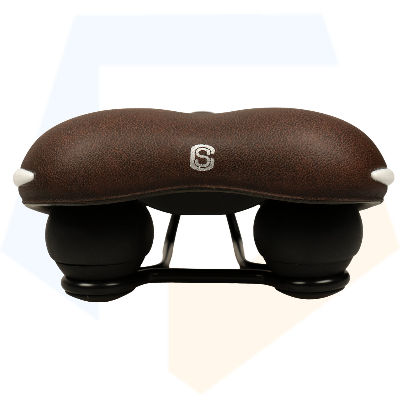 Selle Comfort Ride Fietszadel - Met Witte Bumpers - Bruin