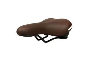 Selle Comfort Ride Fietszadel - Met Witte Bumpers - Bruin