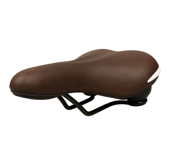 Selle Comfort Ride Fietszadel - Met Witte Bumpers - Bruin