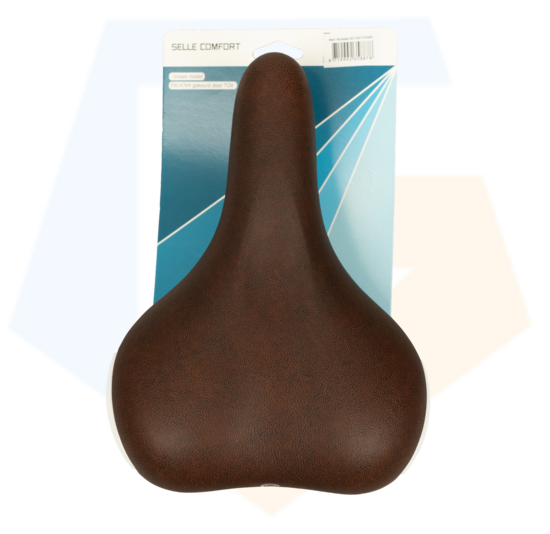 Selle Comfort Ride Fietszadel - Met Witte Bumpers - Bruin