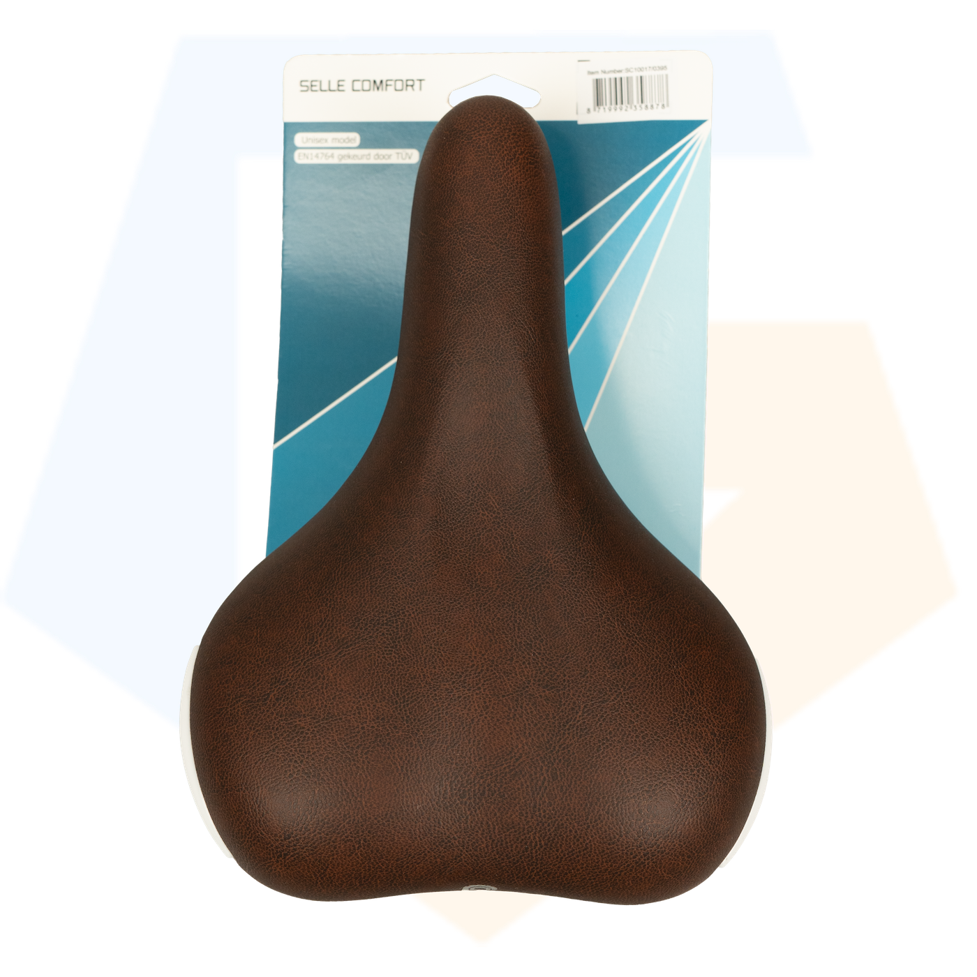 Selle Comfort Ride Fietszadel - Met Witte Bumpers - Bruin