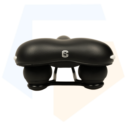 Selle Comfort Ride Fietszadel - Met Witte Bumpers - Zwart