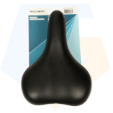 Selle Comfort Ride Fietszadel - Met Witte Bumpers - Zwart