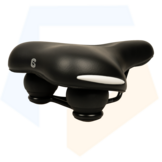 Selle Comfort Ride Fietszadel - Met Witte Bumpers - Zwart
