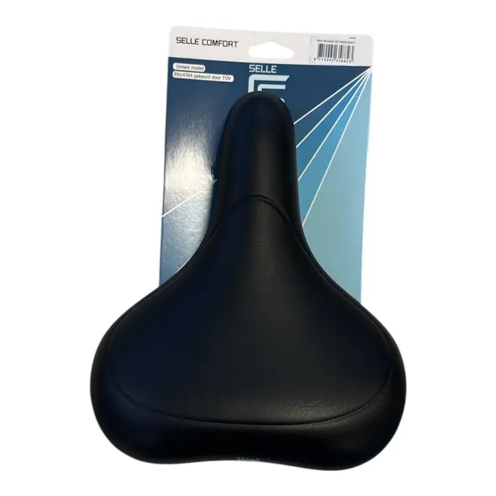Selle Comfort E-bike Soft Fietszadel Met Handgreep - Zwart