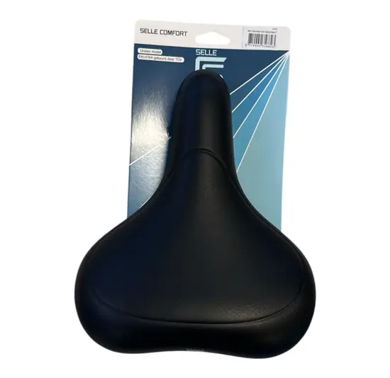 Selle Comfort E-bike Soft Fietszadel Met Handgreep - Zwart