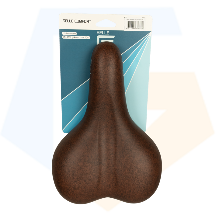 Selle Comfort Gel Fietszadel - Unisex - Bruin