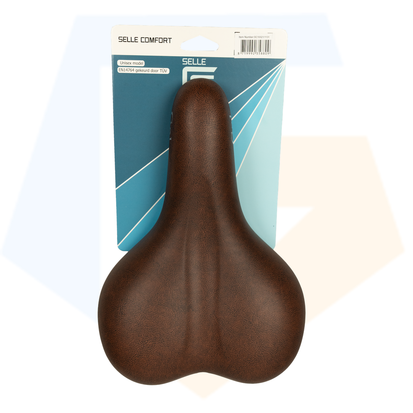 Selle Comfort Gel Fietszadel - Unisex - Bruin