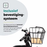 Voltano Fietsmand Pro 28 Liter - Zwart / Bruin Hout - Incl. Bevestiging en Handvat - Aluminium