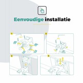 Voltano Fietsmand Pro 28 Liter - Zwart / Bruin Hout - Incl. Bevestiging en Handvat - Aluminium