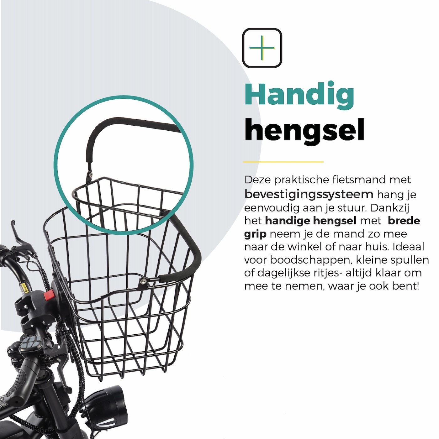 Voltano Fietsmand Pro 27 Liter - Zwart Met Handvat - Incl. Bevestiging En Handvat - Aluminium