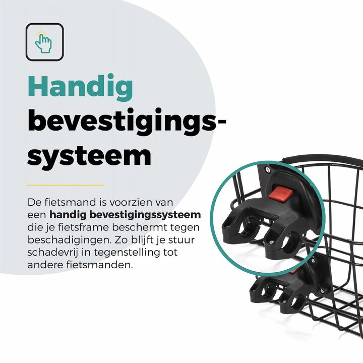 Voltano Fietsmand Pro 27 Liter - Zwart Met Handvat - Incl. Bevestiging En Handvat - Aluminium