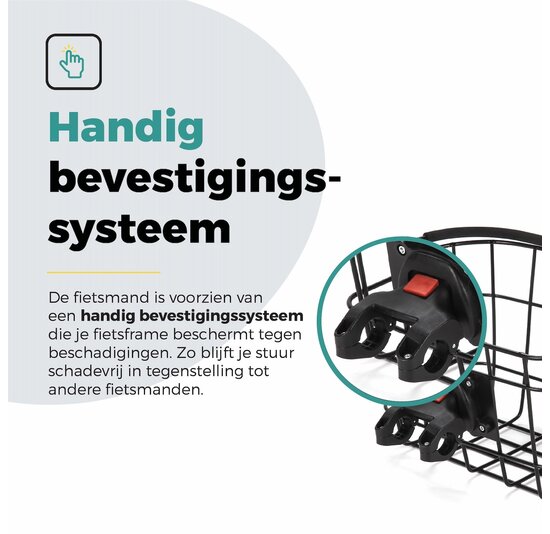 Voltano Fietsmand Pro 27 Liter - Zwart Met Handvat - Incl. Bevestiging En Handvat - Aluminium