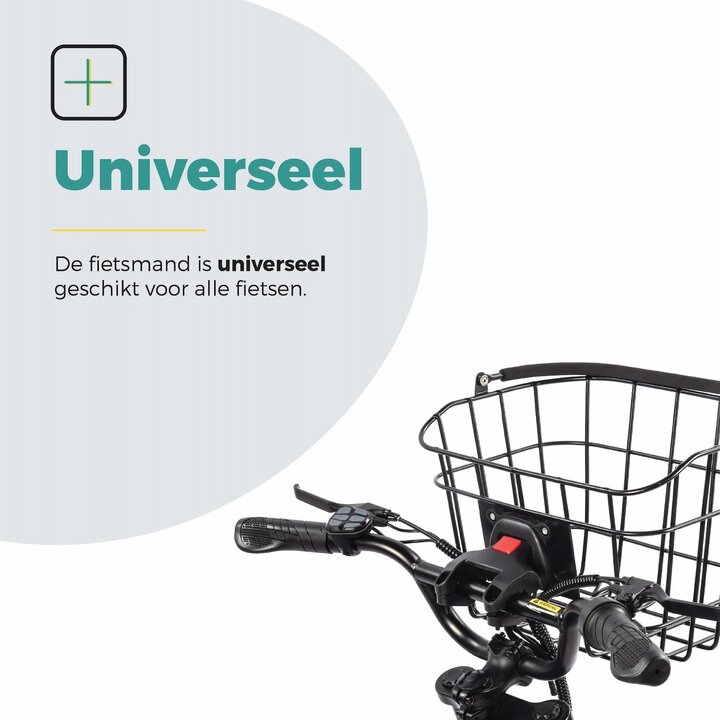 Voltano Fietsmand Pro 27 Liter - Zwart Met Handvat - Incl. Bevestiging En Handvat - Aluminium