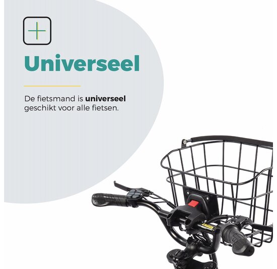 Voltano Fietsmand Pro 27 Liter - Zwart Met Handvat - Incl. Bevestiging En Handvat - Aluminium