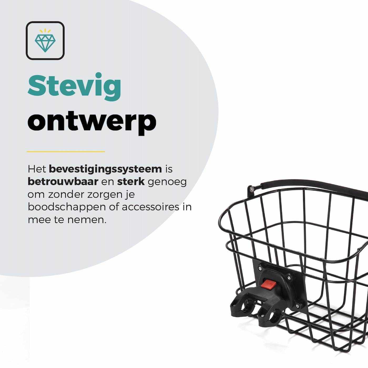 Voltano Fietsmand Pro 27 Liter - Zwart Met Handvat - Incl. Bevestiging En Handvat - Aluminium