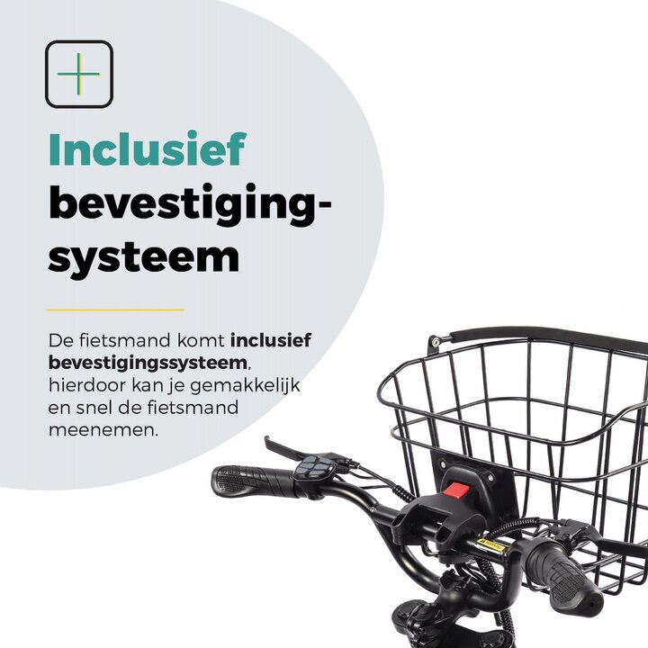 Voltano Fietsmand Pro 27 Liter - Zwart Met Handvat - Incl. Bevestiging En Handvat - Aluminium