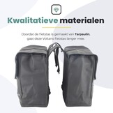 Voltano Dubbele Fietstas Urban - Zwart - 30 Liter - 100% Waterdicht - Afsluitbaar
