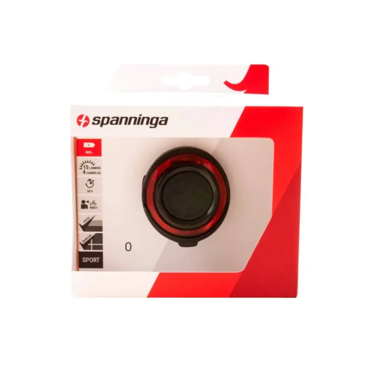 Spanninga Achterlicht O-Guard - Batterij - Zwart