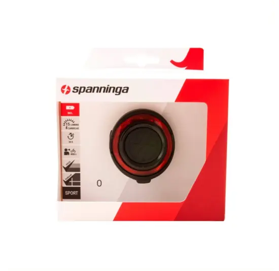 Spanninga Achterlicht O-Guard - Batterij - Zwart