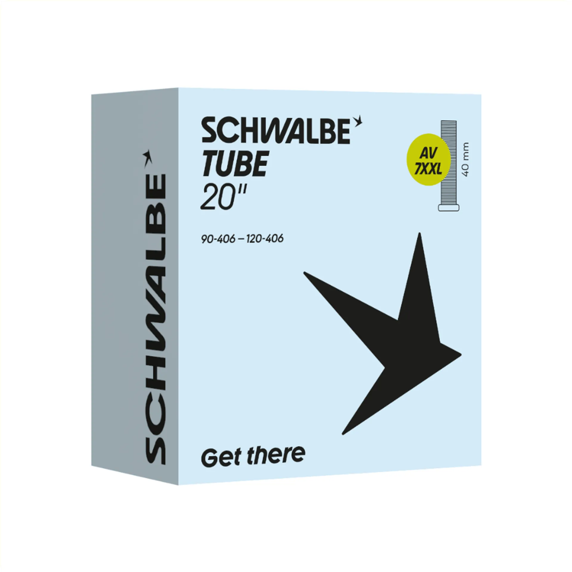 Schwalbe Binnenband AV7XXL - Fatbike 20x4.00-4.90 - ETRTO 90/120-406 - Autoventiel 40mm