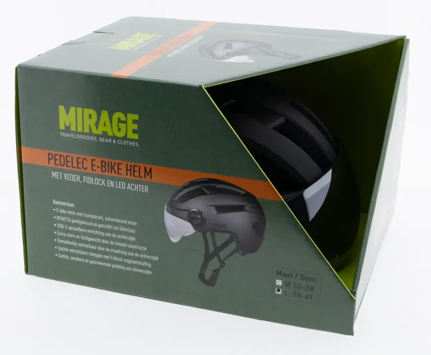 Mirage Snorscooter / Speedpedelec Helm - Zwart