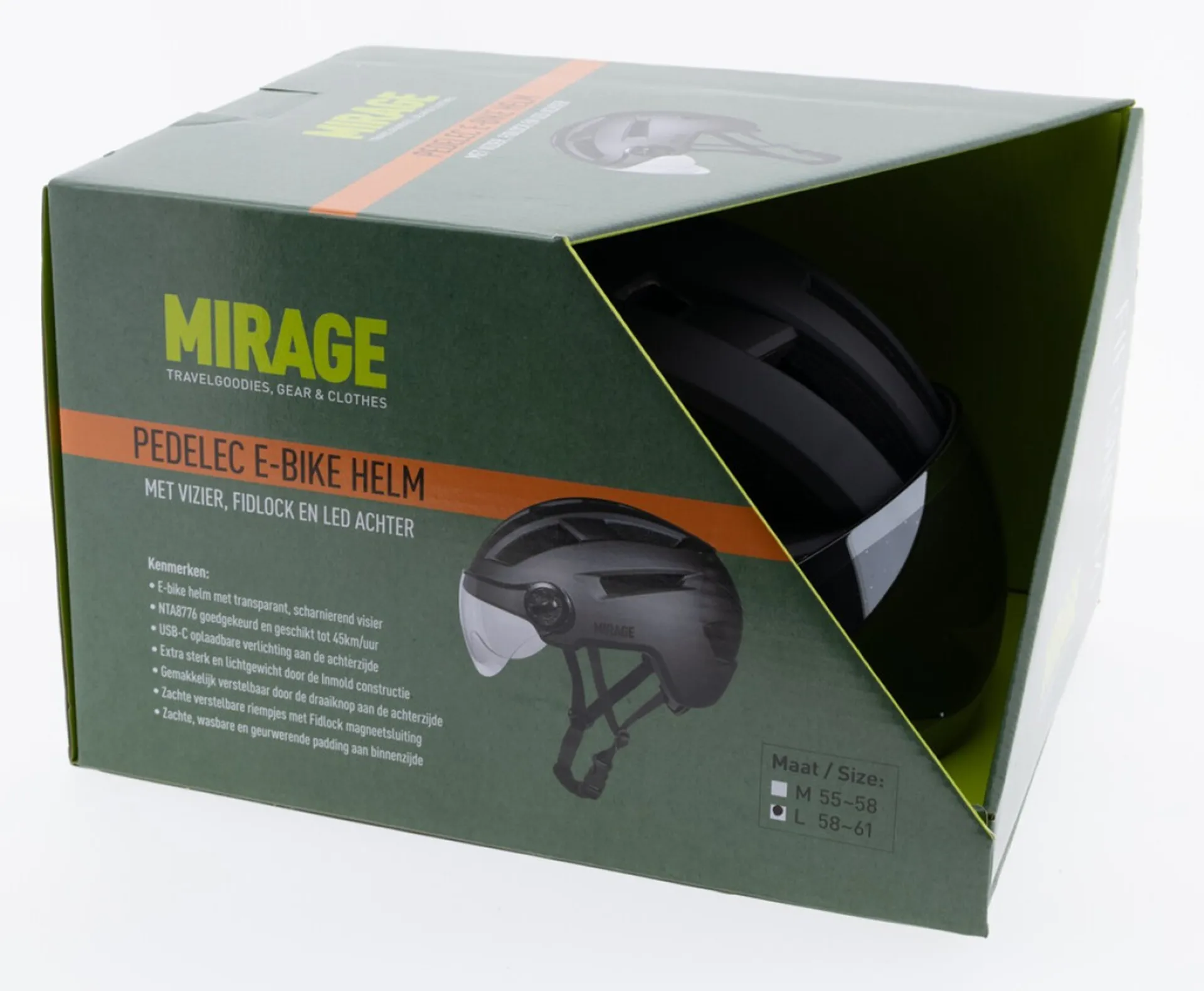 Mirage Snorscooter / Speedpedelec Helm - Zwart