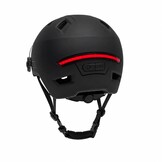 FALKX Snorscooter / Speedpedelec Helm Met vizier - Led Voorlicht En Achterlicht - Mat Zwart