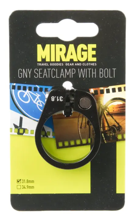 Mirage GNY Zadelpenklem Met Bout - ø31.8mm - Zwart