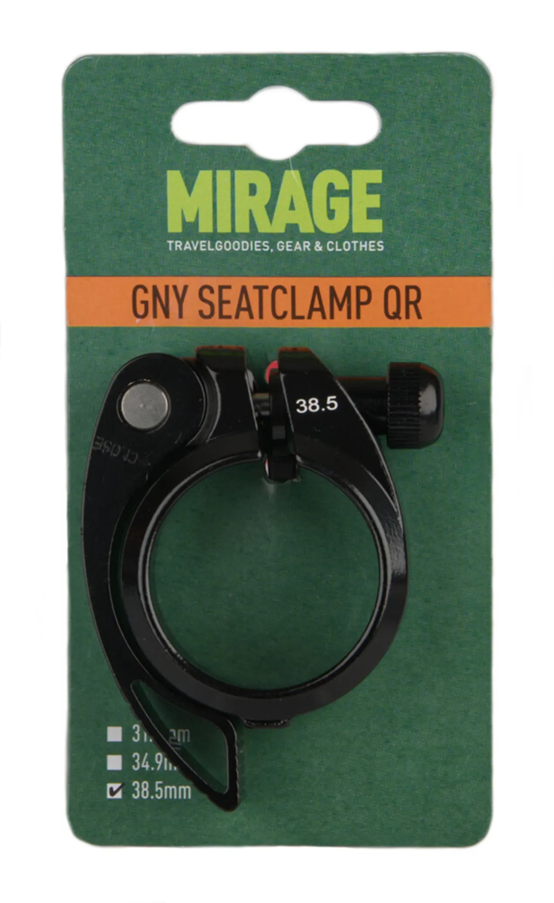 Mirage GNY Zadelpenklem Met Bout - ø38,5mm - Zwart