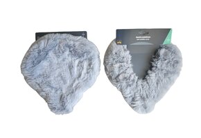 Voltano Zadelhoes - Zachte Kunstvacht - Antraciet Zadeldekje - 30 x 26 CM