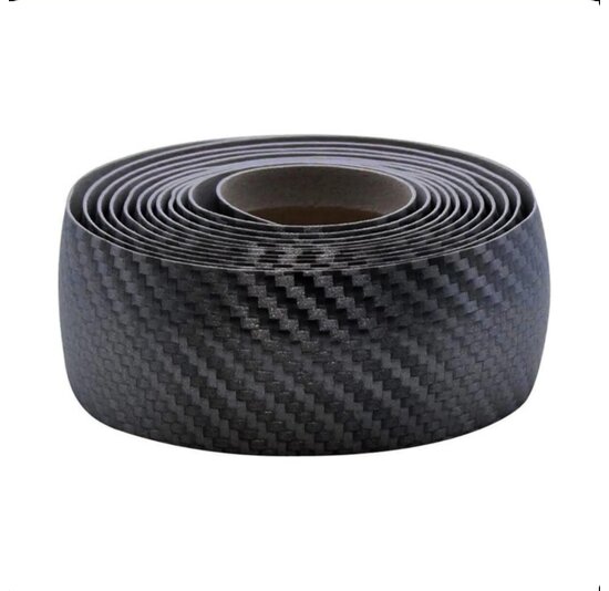 Tecora Stuurlint Carbon Look ø2.5x30MM - 200 CM - Zwart